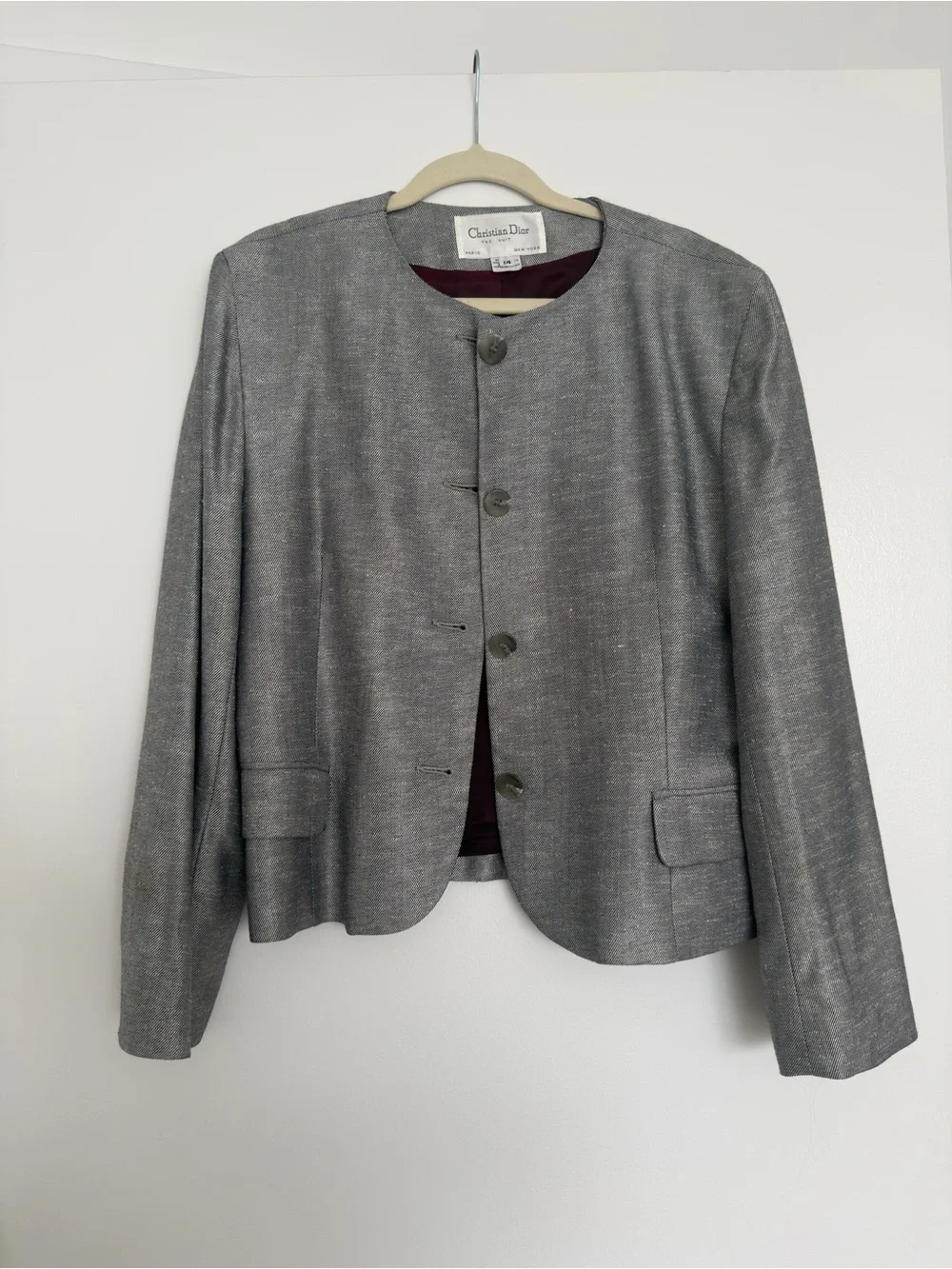 Vintage Dior Women's Silver Jacket